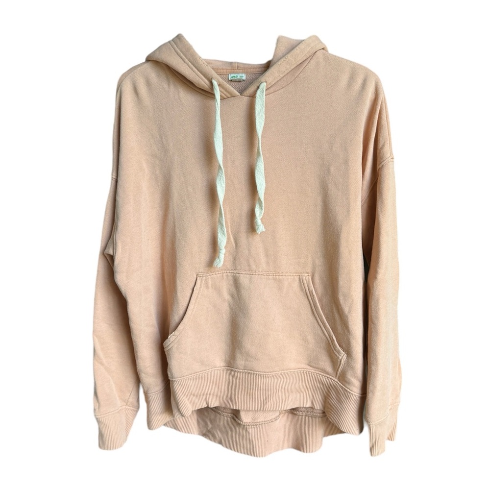 Aerie Oversized Hooded Crop Sweatshirt Coral/Peach Size XS